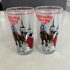 🏇 Kentucky Derby 114 (1988) Churchill Downs Glasses Set of 2 Vintage Collectible